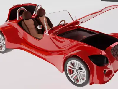Stylized Sport Roadster Car Kaipan 16  3D model