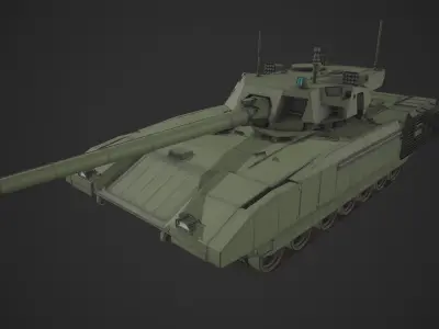 T-14 Armata MBT Low-poly 3D model