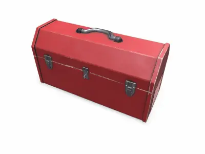 Old Metal Tool Box Low-poly PBR Free low-poly 3D model