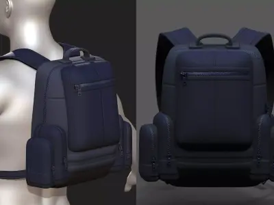 Backpack military combat soldier armor scifi Generic Low-poly 3D model