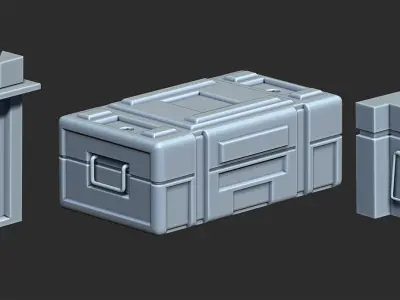 Sci-Fi Box Base Mesh Vol 1 Low-poly 3D model