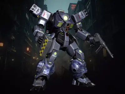 Battle Mech Low-poly 3D model purchase