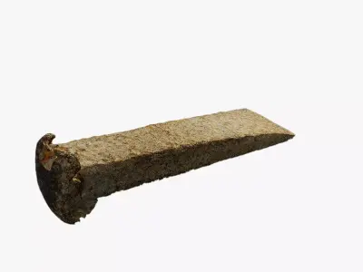 Anydrafts Flat chisel 01 Low-poly 3D model