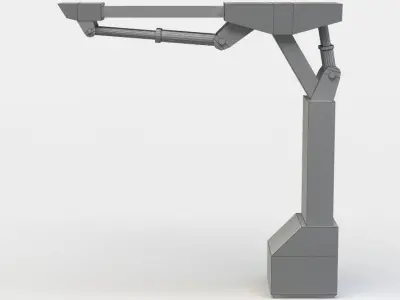 Support sci-fi desk lamp - sci-fi desk lamp Low-poly 3D model