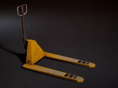 Pallet Jack with Pallets Low-poly 3D model purchase
