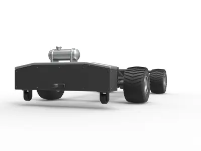 Chassis of 4wd pulling truck Scale 1 to 25 3D print model