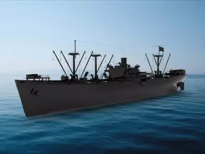 Liberty ship 3D model