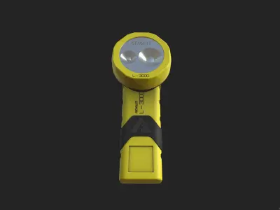Professional Safety LED Torch  Low-poly 3D model