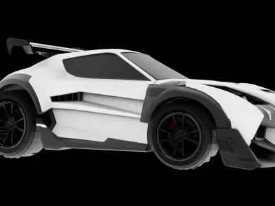 Takumi RX-T Rocket League 3D model FREE Free low-poly 3D model