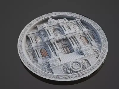 Building House Pendant Medallion 3D print model 12