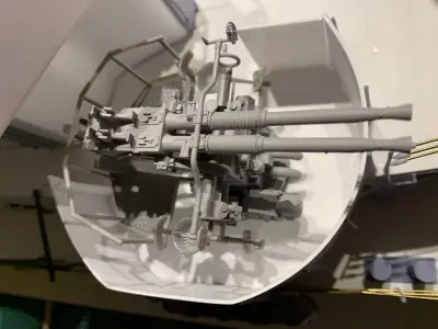 Twin 40 mm Bofors guns 3D model