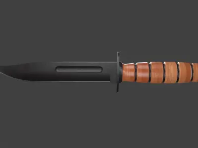Cabaret Knife Low-poly 3D model