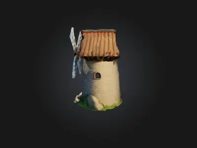 Cartoon Windmill 3D model