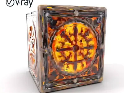 Steampunk Gear Cube Model Pack Low-poly 3D model