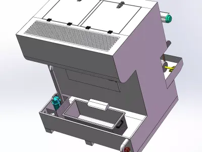 Integrated dust removal belt polishing machine 3D model purchase