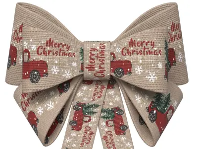 Christmas Bow Ribbon Collection 3D Model Pack