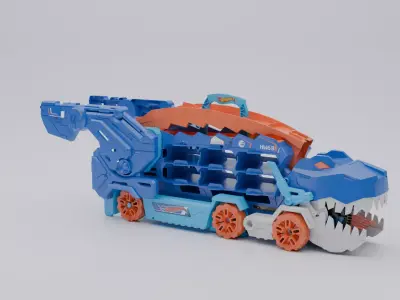 Dinosaur Truck Toys Low-poly 3D model