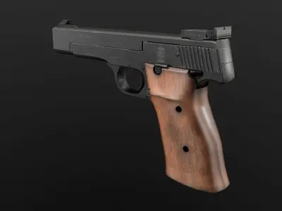 Smith and Wesson Model 41 Pistol Low-poly 3D model