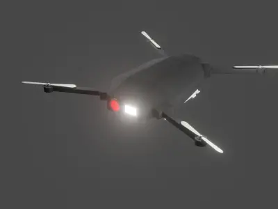 low-poly combat drone Free low-poly 3D model
