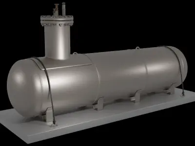 Industry Gas-Holders pack Low-Poly 3D model 3D model