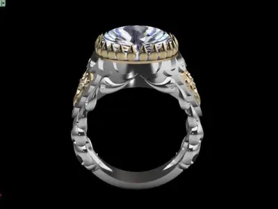 Antique men ring 3D print model