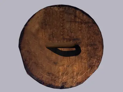 Medieval Wooden Shield Free low-poly 3D model