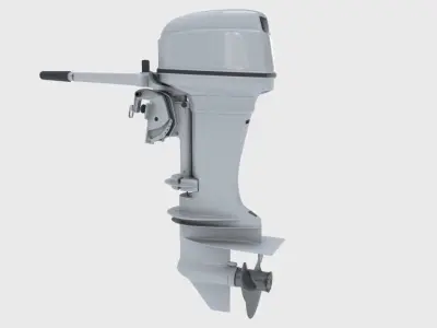 Outboards Set of 5 pieces 3D model