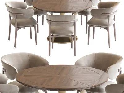 Artisan Mela Chair and Fashionable Dining 3D model