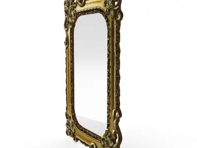 Antique Frame Mirror 6 Low-poly 3D model