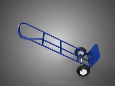 LUGGAGE BAGGAGE CARGO HAND TRUCK DOLLY CART TROLLEY HAUL SKYCAP 3D model