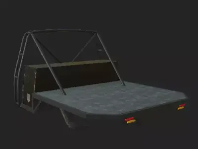 Low Poly Nissian GQ Patrol Flamin Tray 4x4 Truck Low-poly 3D model