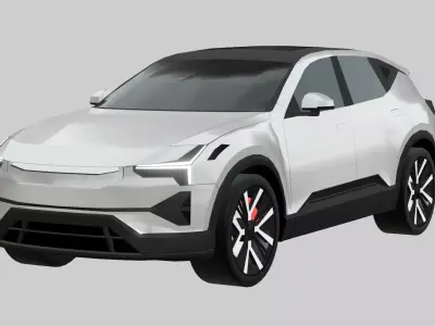 SUV electric car - low poly Low-poly 3D model