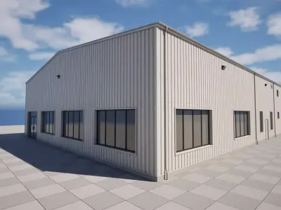 Industrial Building 60 PBR Low-poly 3D model