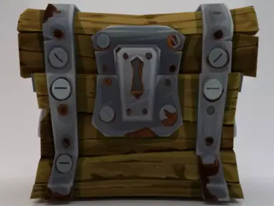 Chest  Low-poly 3D model