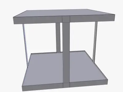 Industrial Square  Table 3D model