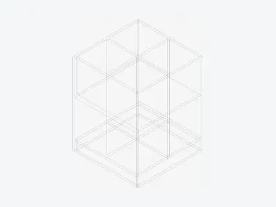 Book Box - Library - Integral - Laminate Low-poly 3D model
