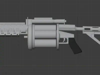 Grenade Launcher 3D model 4