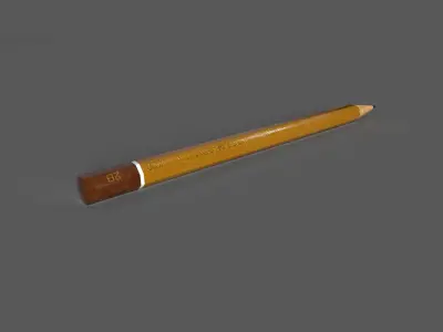 Pencil Low-poly 3D model