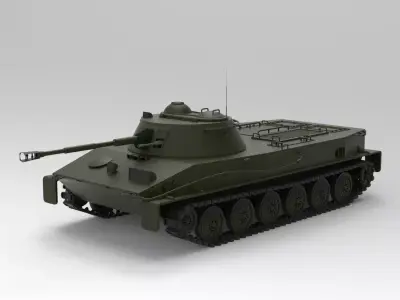 PT-76 tank 3D model