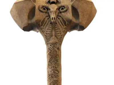 Ancient Bone Hammer Cosplay Free 3D print model