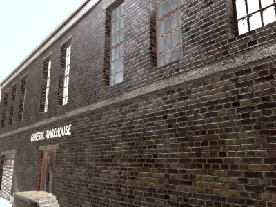 Old warehouse Low-poly 3D model purchase