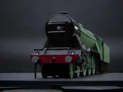 Steam lokomotive - Flying Scotsman  3D model