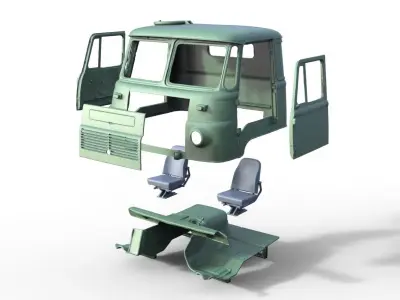 Truck Robur LO GDR NVA 4x4 Cab 3D print model