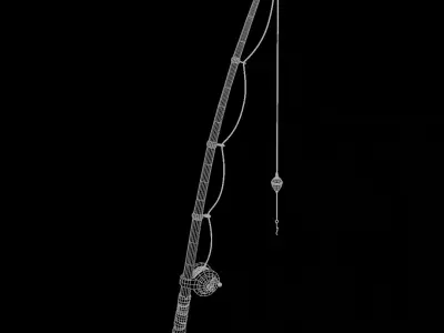 Fishing Rod - PBR Textures - Game Ready Low-poly 3D model