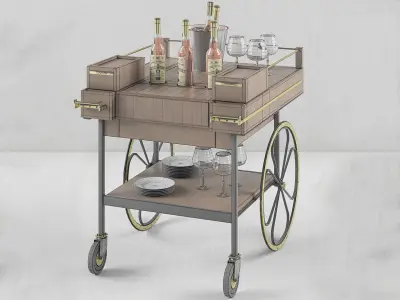 cart bar 3D model