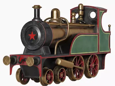 Vintage Train Toy 3D model
