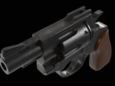 Old 38Special Revolver Low-poly 3D model