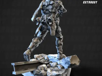 Mech Pilot Spooky 100mm and 32mm 3D print model