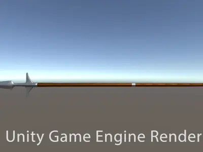 Winged Spear - Game Ready Low-poly 3D model