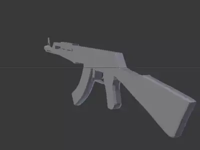 AK 47 Assault Rifle Free low-poly 3D model